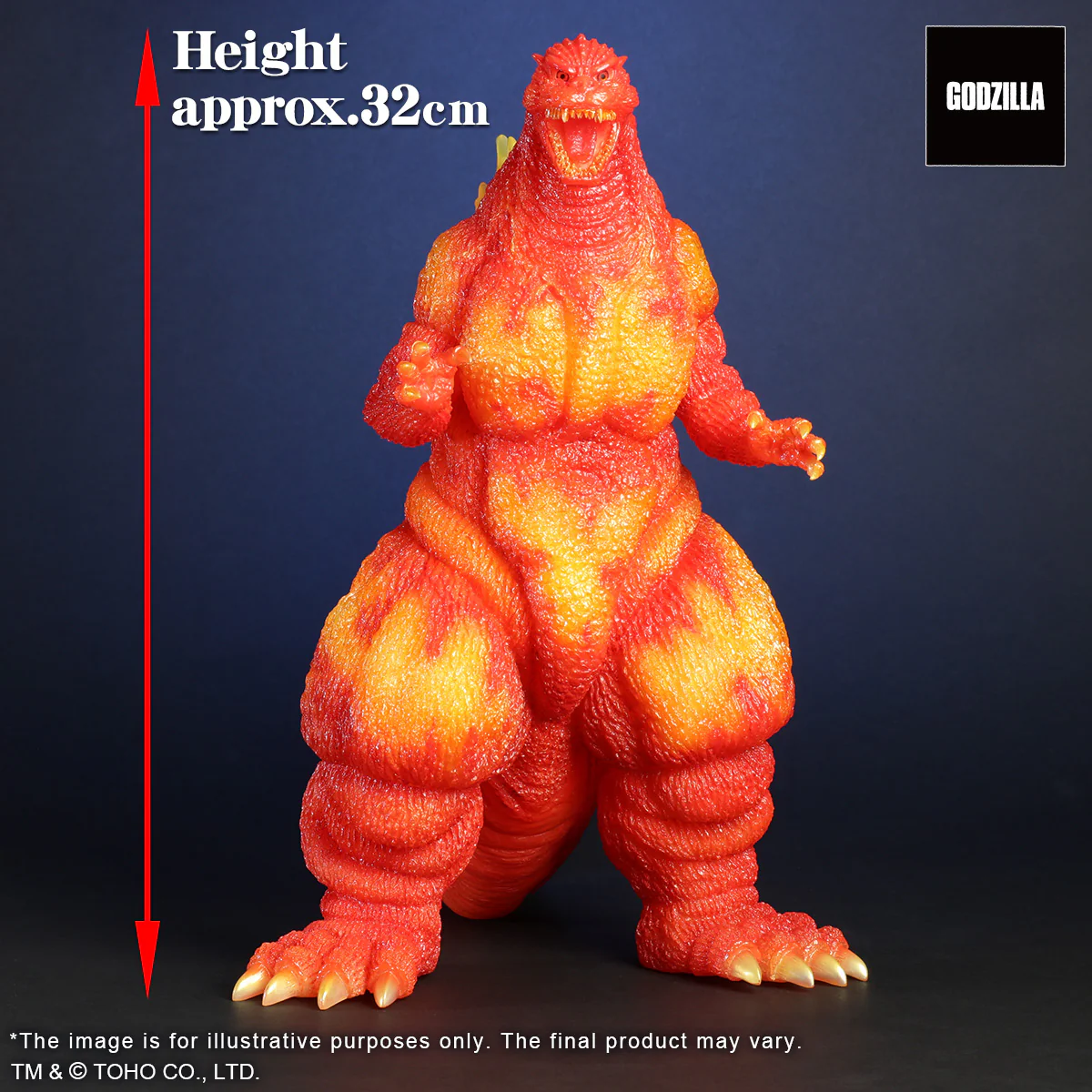 Toho 30cm Series Godzilla(1995) Clear Orange Ver. - Image 9