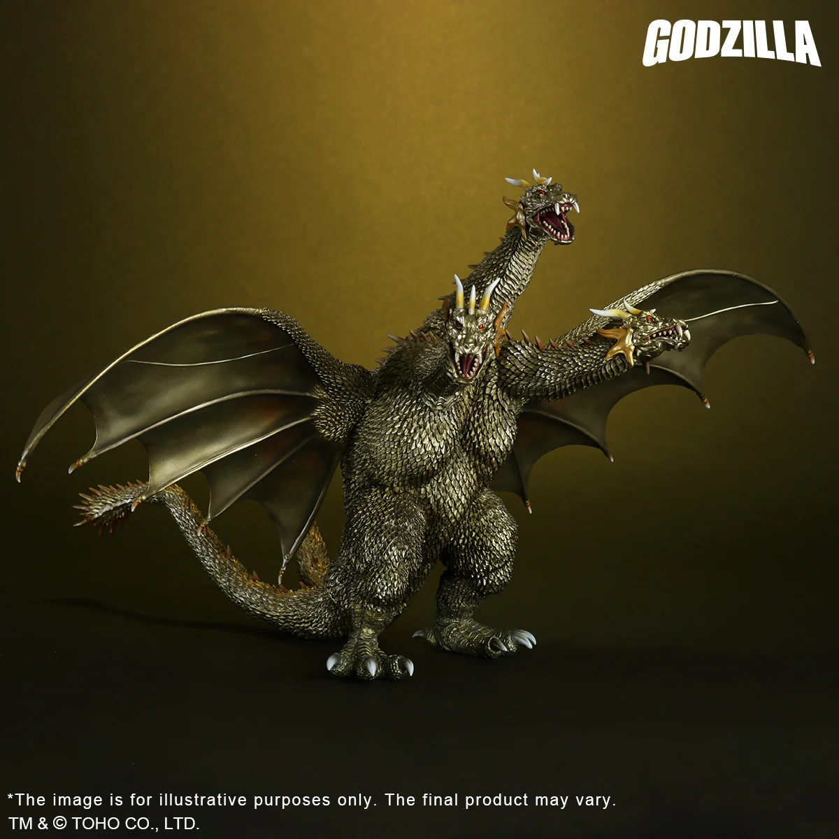 Toho Daikaiju Series FAVORITE SCULPTORS LINE King Ghidorah (2001) Battle color ver. - Image 3