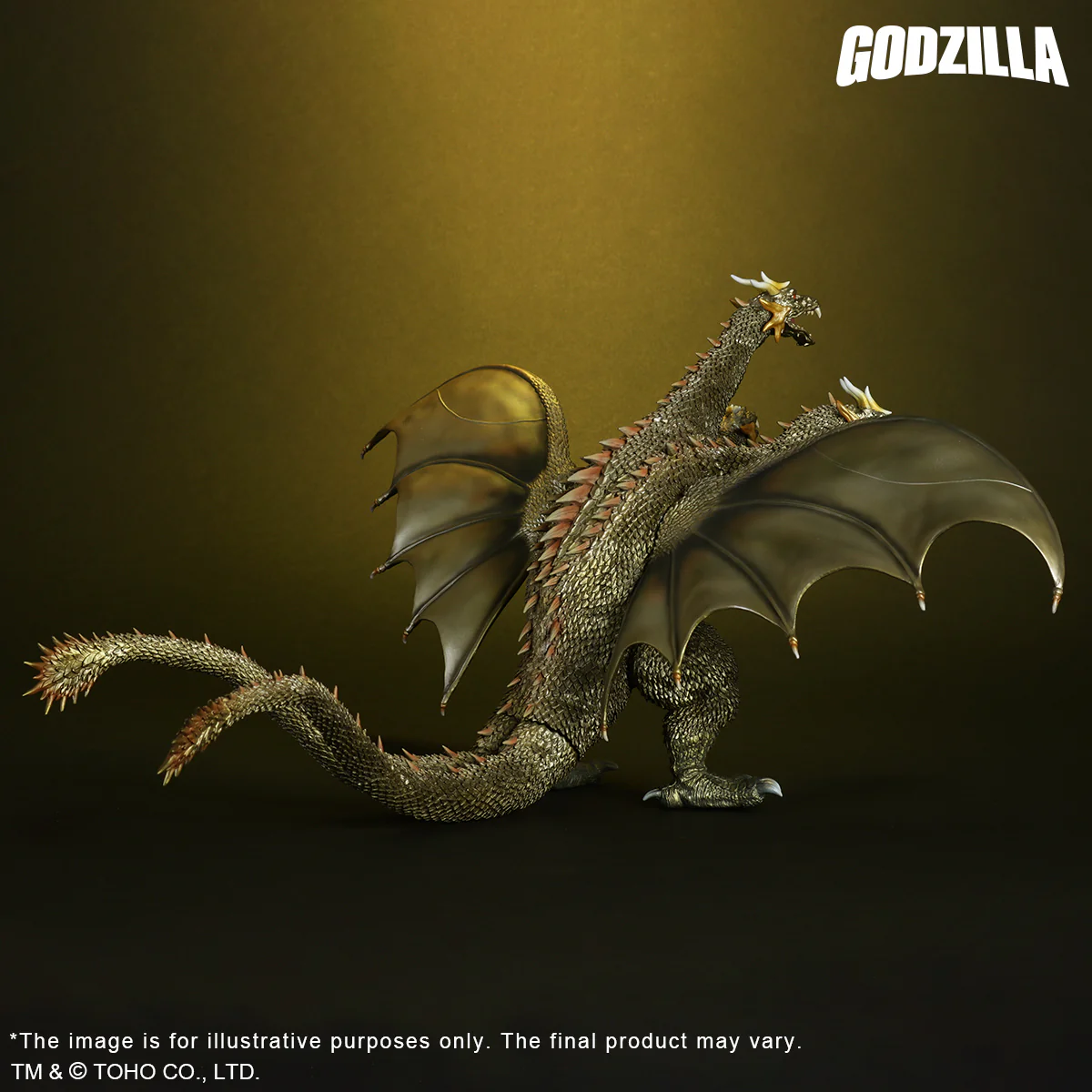 Toho Daikaiju Series FAVORITE SCULPTORS LINE King Ghidorah (2001) Battle color ver. - Image 4