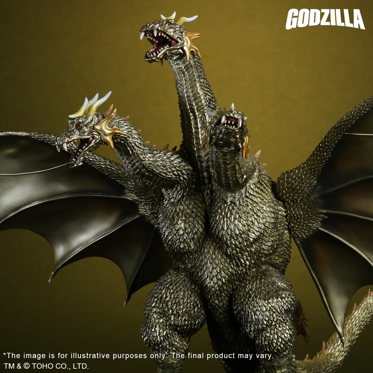 Toho Daikaiju Series FAVORITE SCULPTORS LINE King Ghidorah (2001) Battle color ver. - Image 7