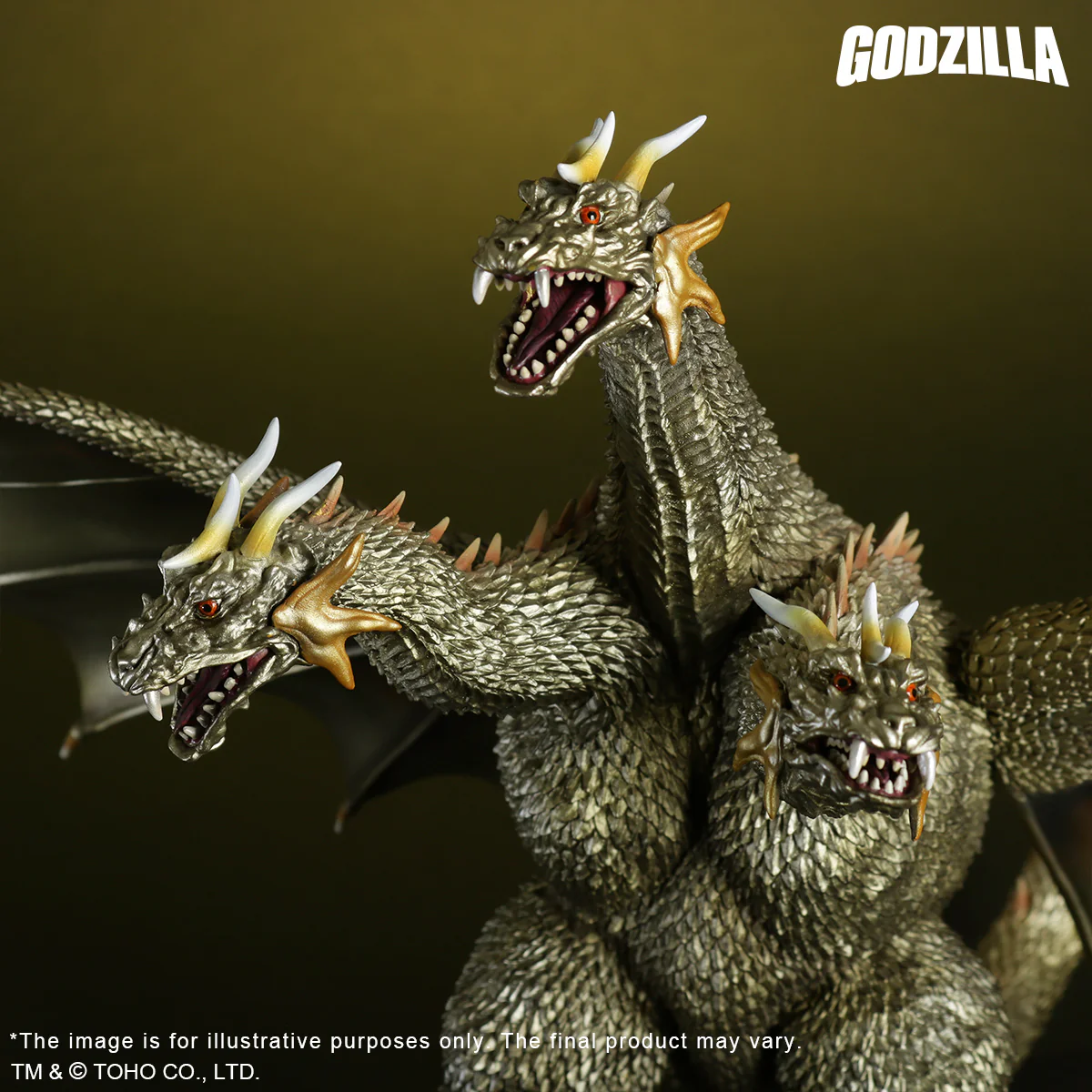 Toho Daikaiju Series FAVORITE SCULPTORS LINE King Ghidorah (2001) Battle color ver. - Image 8