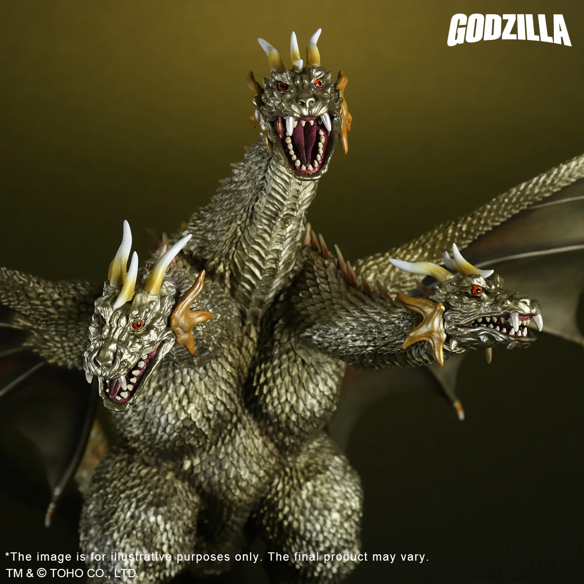 Toho Daikaiju Series FAVORITE SCULPTORS LINE King Ghidorah (2001) Battle color ver. - Image 9